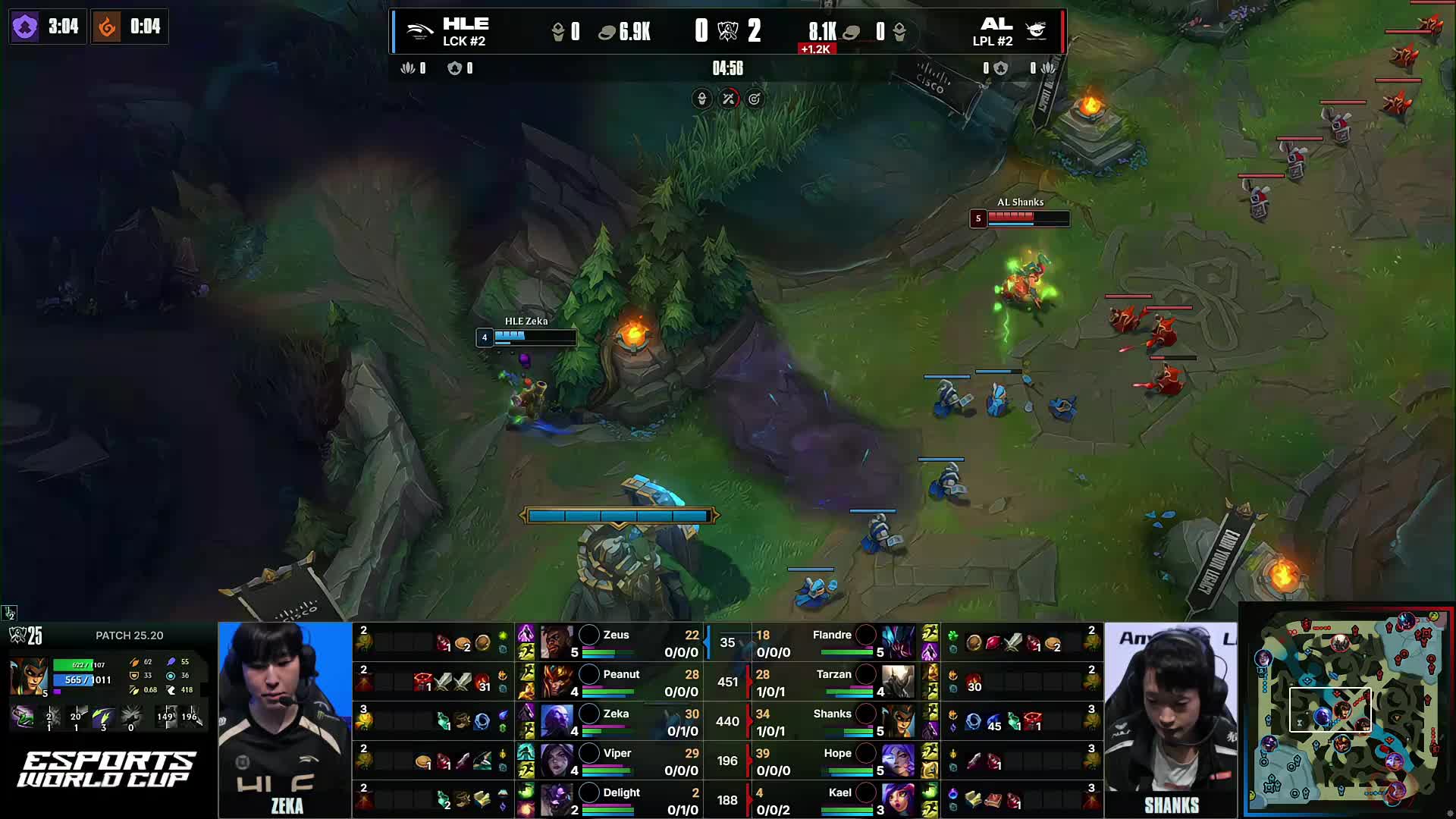 你是第一AD吗？ Viper 的Kaisa在面对 Chovy 时被打得很惨，最终被 Hanwha Life Esports 击败，赢得了第一场比赛